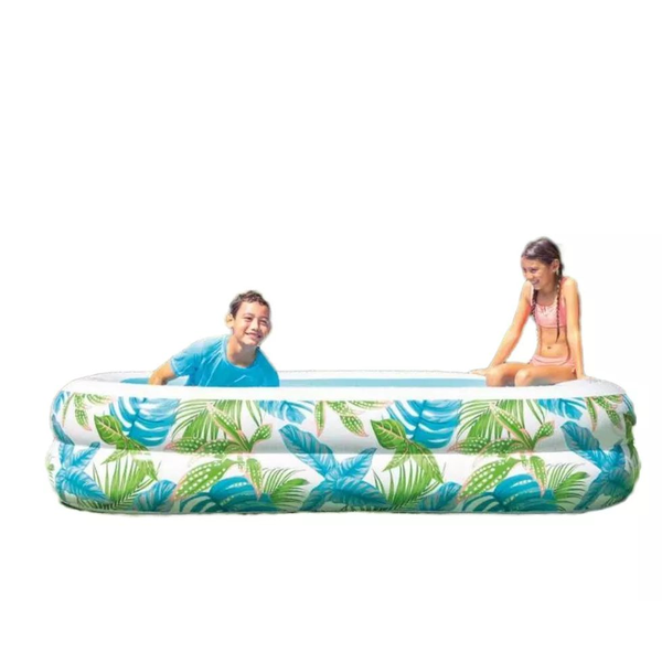 Intex: Trópusi felfújható családi medence (229 x 152 x 48 cm) - Mintás