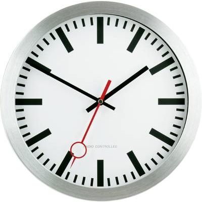 EUROTIME Rádiójel vezérlésű Falióra 30 cm Ezüst (59002-07) (59002-07)
