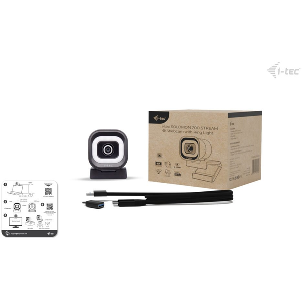 i-tec SOLOMON 700 STREAM webcam 8,29 MP 3840 x 2160 Pixels