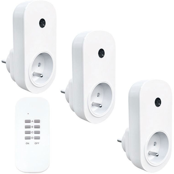 Solight Távirányítós konnektor szett, 3 + 1, 3 konnektor, 1 távirányító