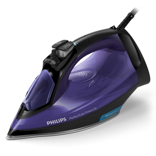 Fier de calcat, Philips, Placa ceramica, jet de abur 180 g, violet