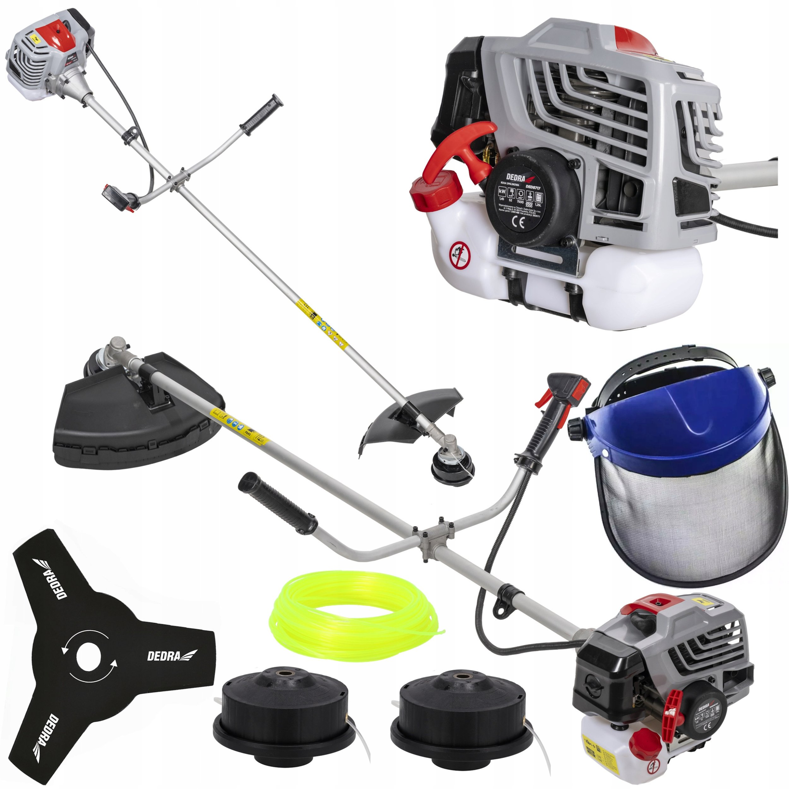 Dedra benzinmotoros fűkasza 52 cm3 1.45 kW (DED8717)