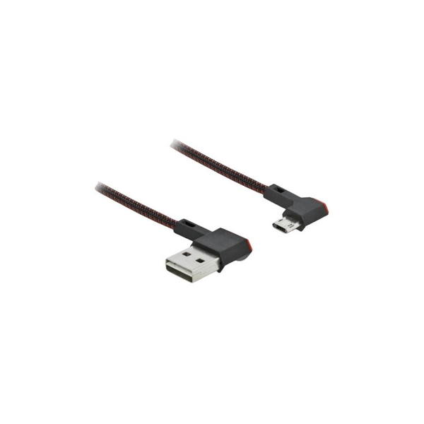 DELOCK USB-A 2.0 Steck. Micro-B USB Steck.gewinkelt 0,2m SW