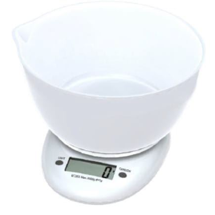 Omega OBSKWB konyhai mérleg tállal fehér (OBSKWB)