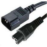 Microconnect PE080610 electriciteitssnoer Zwart 1 m C14 stekker C5 stekker