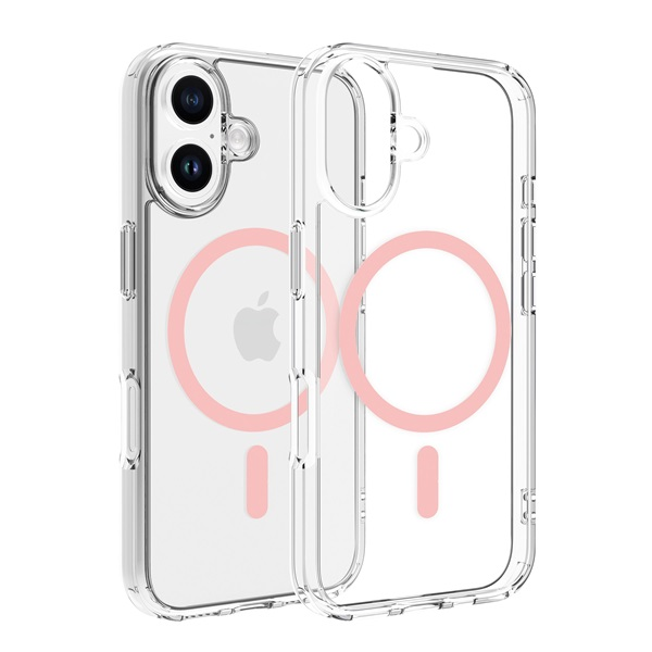 Dviced DV511008 MagSafe iPhone 16 átlátszó/rózsaszín hátlap (DV511008)