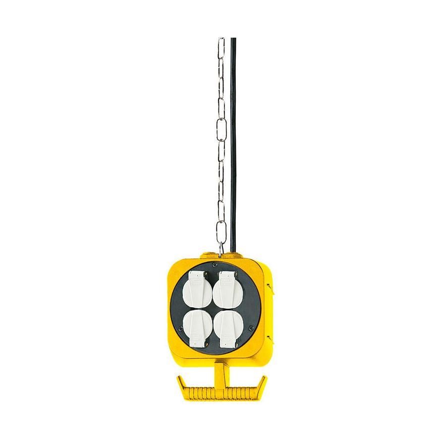 Brennenstuhl 230V Elosztó 4 aljzatos 5m - Fekete/Sárga (1151760)