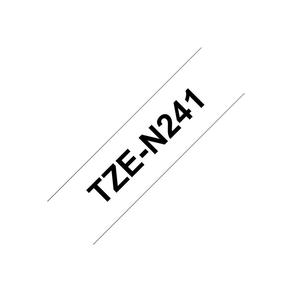 Brother non-laminated tape TZe-N241 - Black on white (TZEN241)