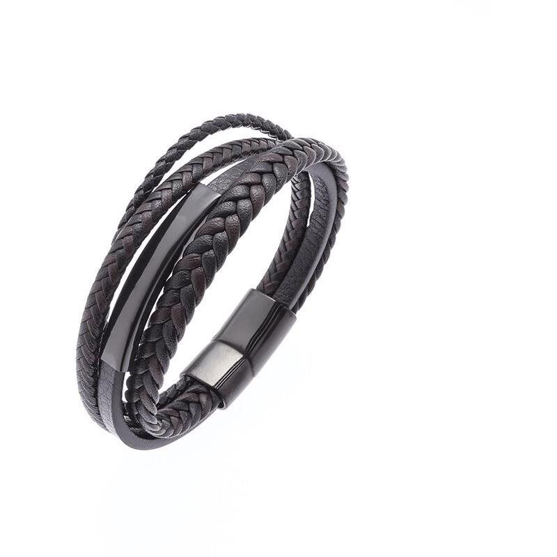 Predator Q1 bőr karkötő 21cm - AL19353 (17925)