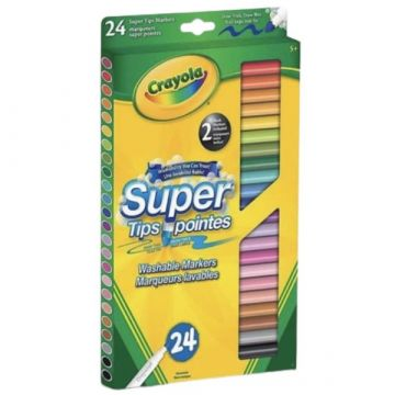 Crayola: Lemosható, vékonyhegyű filctoll készlet, 24 db-os (7551) (7551)