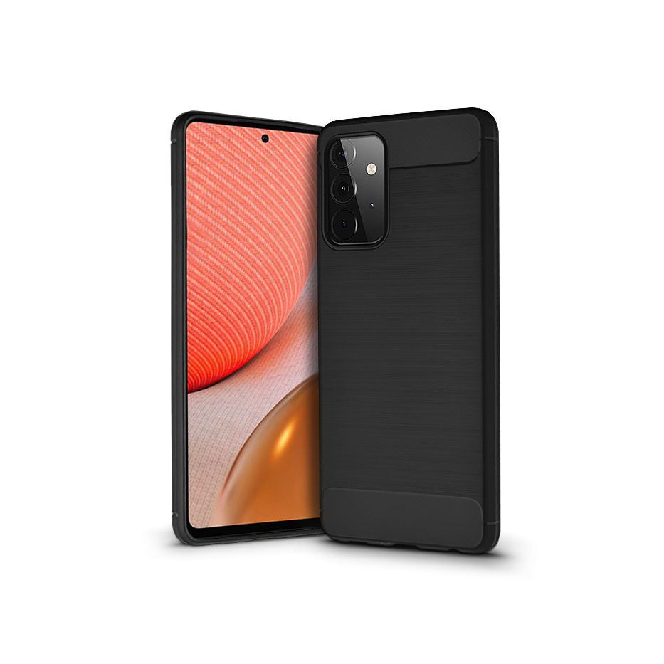 Haffner Carbon Samsung A725F Galaxy A72/A726B Galaxy A72 5G szilikon tok fekete (PT-6052) (PT-6052)