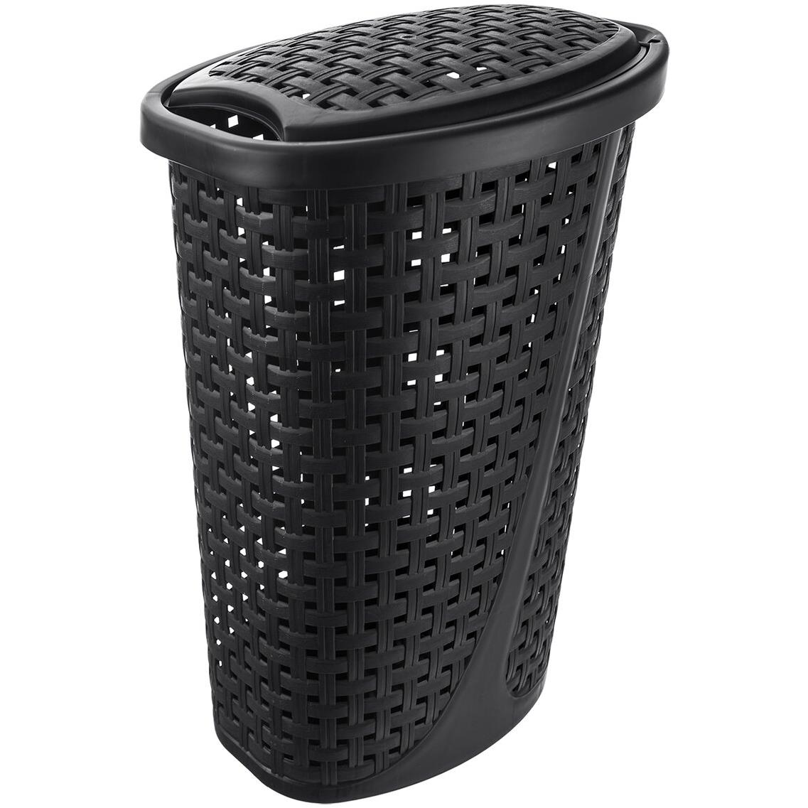 Orion UH Slim Szennyeskosár fedéllel, 45 l, fekete (731505)