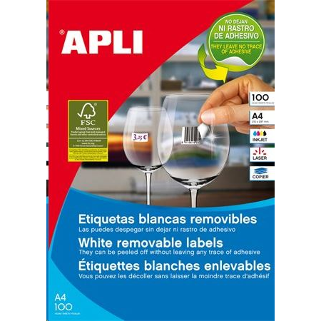 APLI 64.6x33.8 mm univerzális etikett, eltávolítható 2400 darab (LCA03056) (LCA03056)
