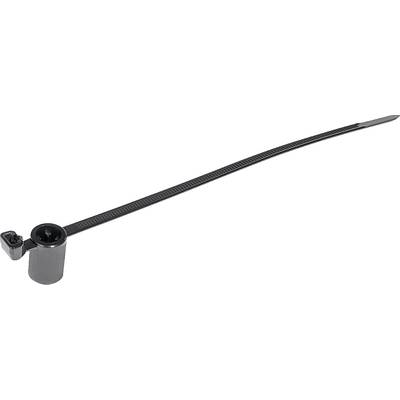HellermannTyton 155-30602 T50SSBS5OT-E-PA66HS-BK Kábelkötöző 160 mm 4.60 mm Fekete Terpesztő horgonnyal 500 db (155-30602)