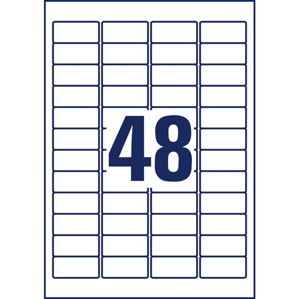 Avery Zweckform L4736REV-65 45,7 x 21,2 mm Címke tintasugaras és lézer nyomtatóhoz (3120 db / csomag) (L4736REV-65)