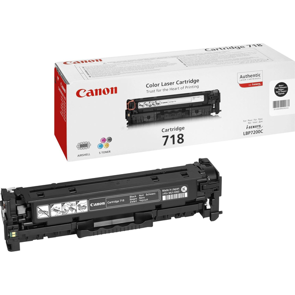 Canon CRG-718 Bk tonercartridge 1 stuk(s) Origineel Zwart