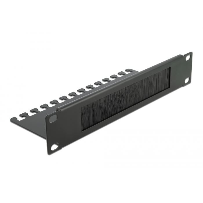 Delock 10” kábelrendező fésűs panel 1U fekete (66483) (delock66483)