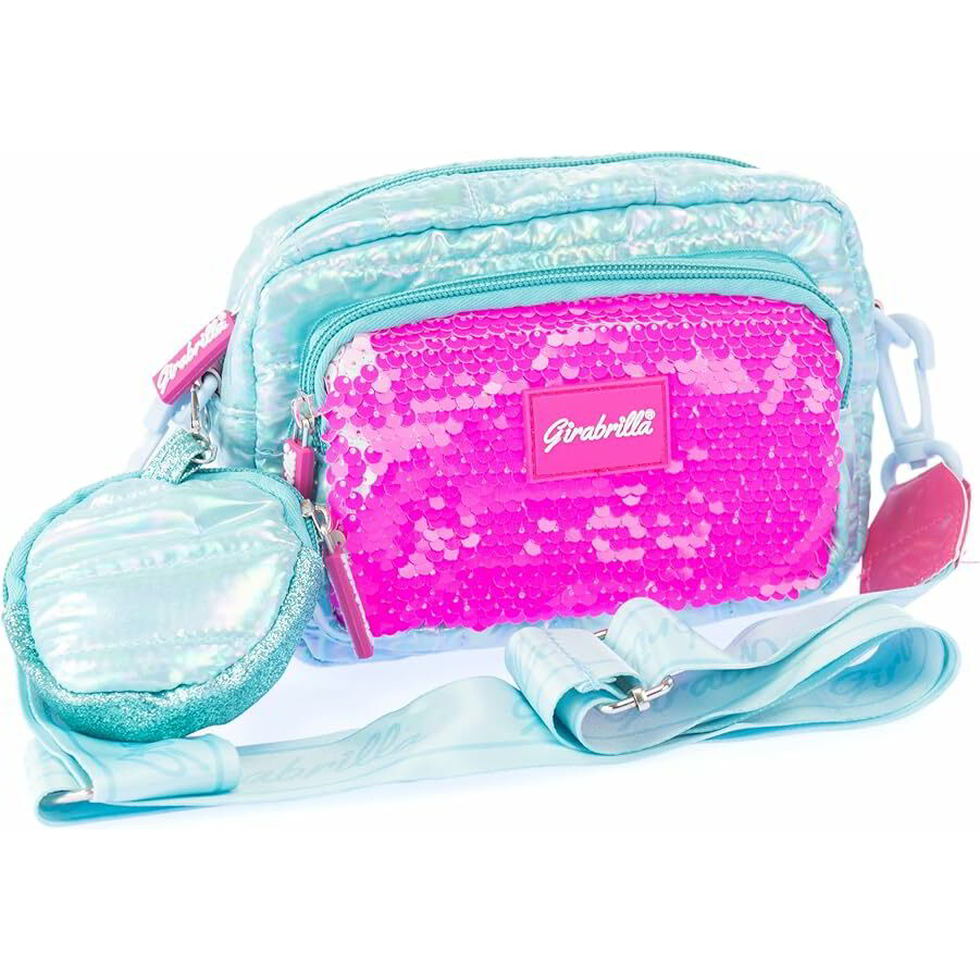 Girabrilla Gyermek flitteres Válltáska 25 x 20 cm - Kék (19054)