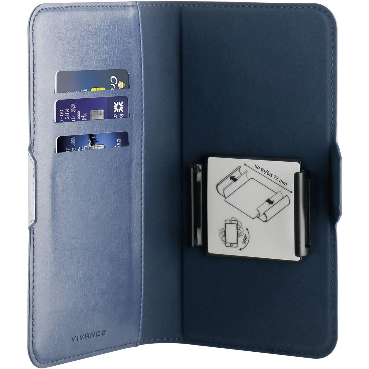 Vivanco Universal Booklet hátlap tok kék (UNIBOOKVVLBL) (UNIBOOKVVLBL)