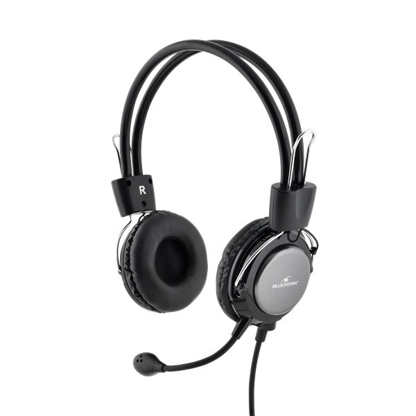 Слушалки с микрофон Bluestork MC201 Office, черни