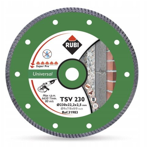 Disco Corte General Obra 115 Mm Diamante Basic Line Tsv 115 Rubi