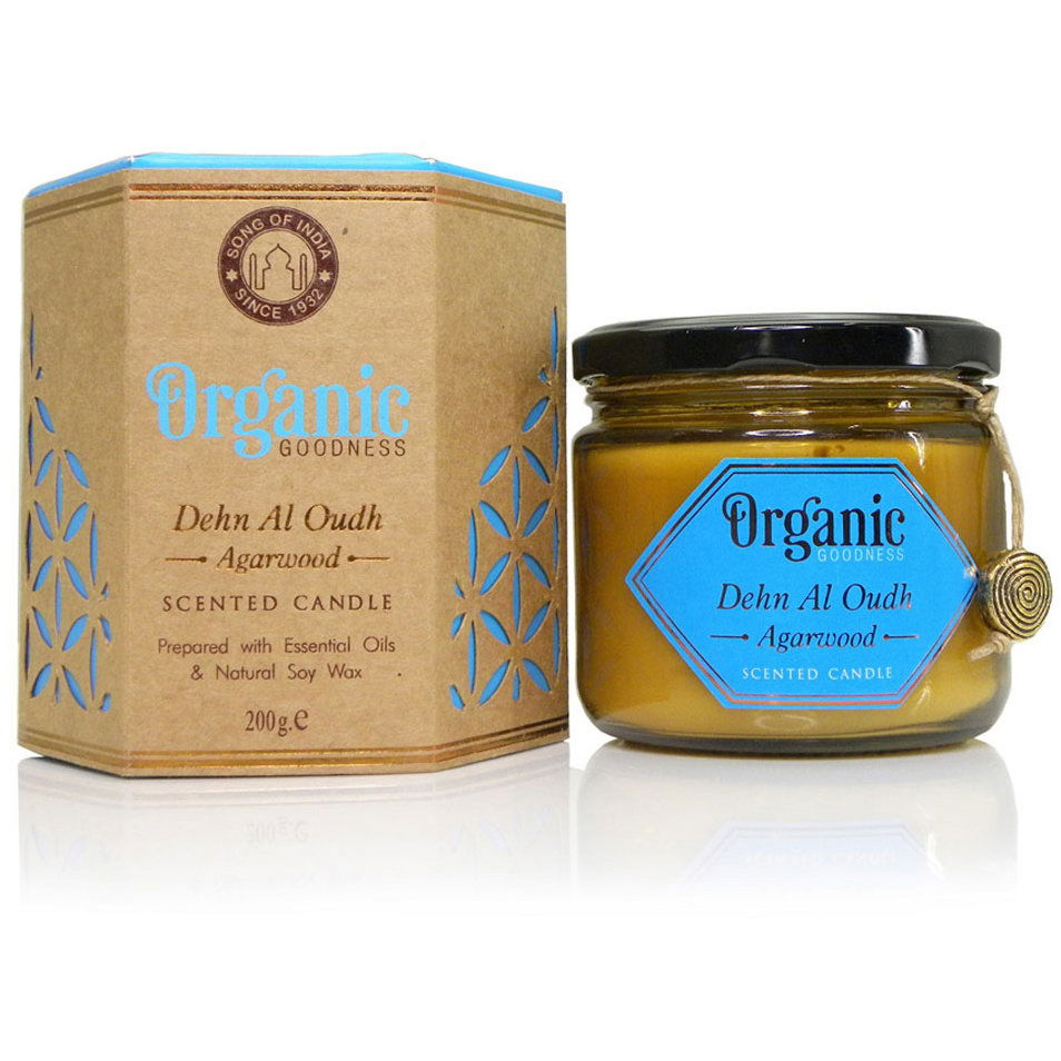 Song of India Organic Goodness gyertya Dehn Al Oudh Agarwood, 200g (8903833901389)