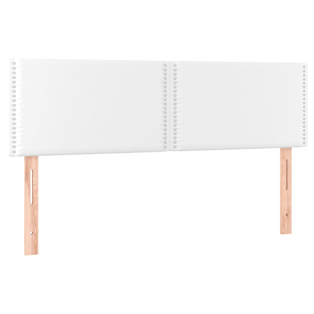 2 db fehér műbőr fejtámla 72 x 5 x 78/88 cm (345933)