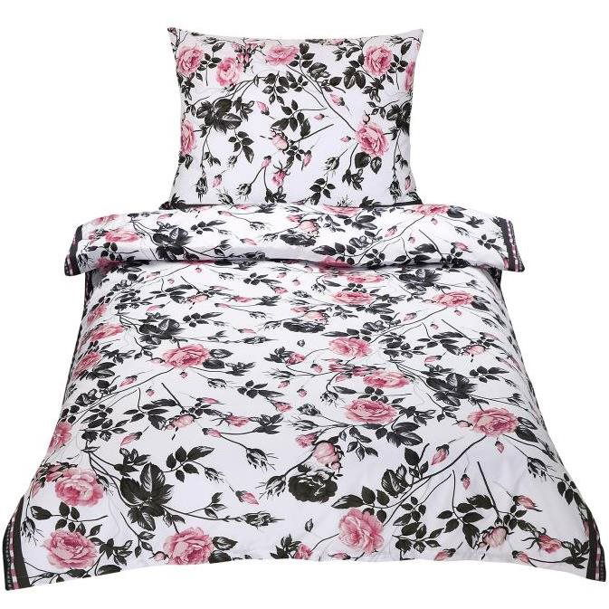 Bellatex Cotton - 140 × 200, 70 × 90 cm - rosehip rose - pink, grey (4986)