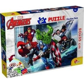 Bosszúállók: A hősök 2 az 1-ben 60db-os puzzle és színező 50x35cm - Lisciani (304-99696)
