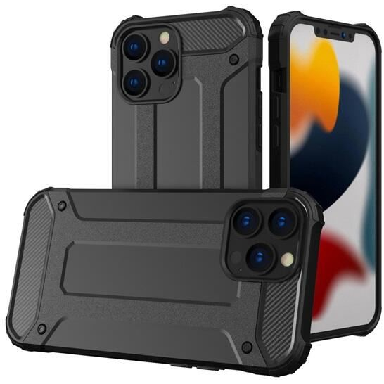 Gigapack Defender Apple iPhone 14 Pro fémhatású tok fekete (GP-128526) (GP-128526)