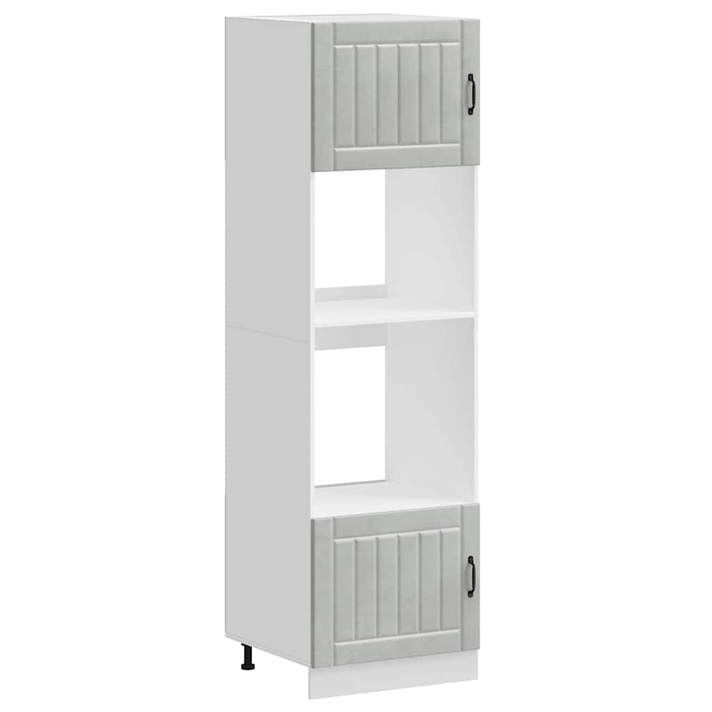 Kalmar 2 db betonszürke szerelt fa sütőszekrények (3315045)