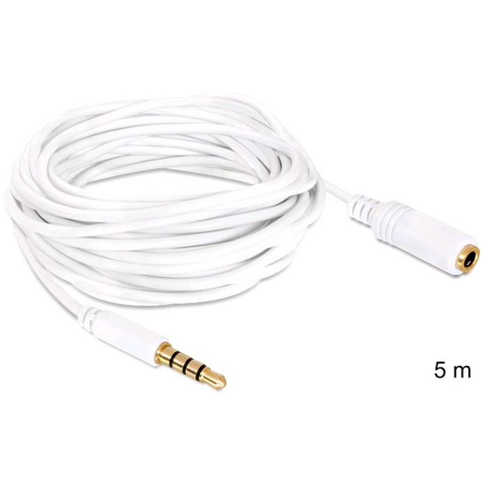 Delock sztereo Jack 3.5 mm apa / anya 5m (84484) (84484)