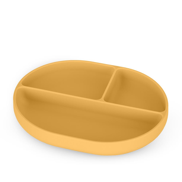 Plato De Silicona Dividido Take&match Color Ocre Intenso De Petite&mars