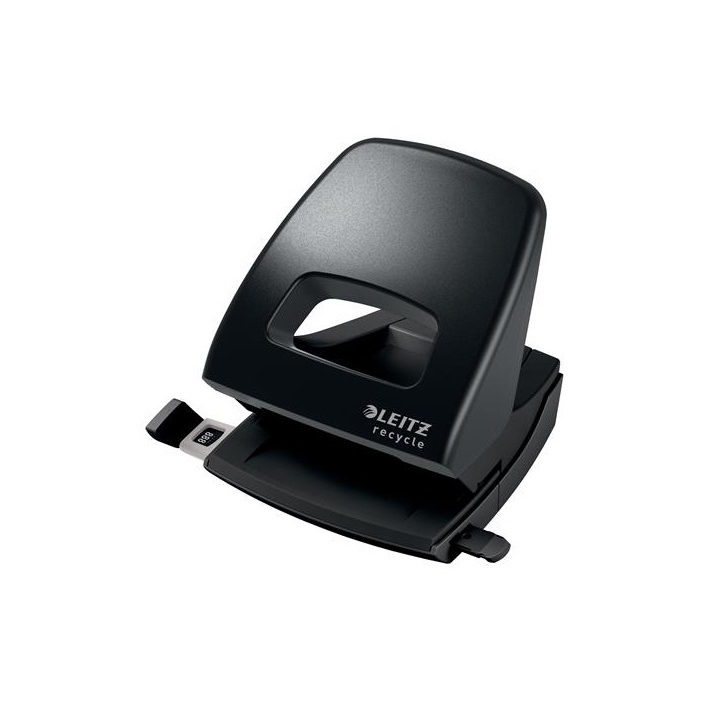 Leitz Recycle NeXXt Kétlyukú 30 lap kapacitású lyukasztó - Fekete (50030095)
