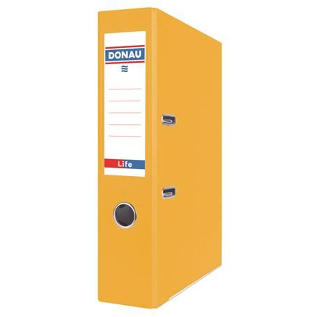 DONAU Life Iratrendező 75 mm A4 PP/karton élvédő sínnel neon sárga (3969001PL-11) (3969001PL-11)