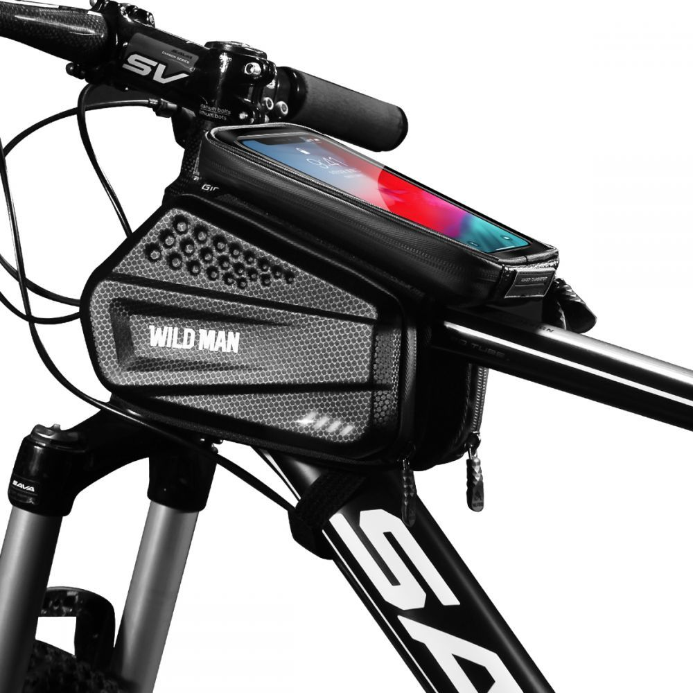 Wildman XXL kerékpáros telefontartó, vízálló táska, zippzáros, 1L, 4"- 7" (0795787711538) (0795787711538)