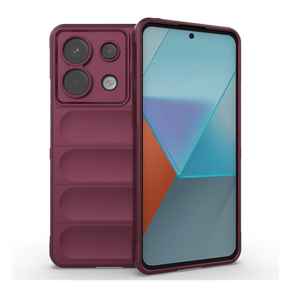 Szilikon telefonvédő (ütésállóság, kameravédő, 3D) BORDÓ Xiaomi Poco X6 / Redmi Note 13 Pro 5G "Gigapack csomagolás" (GP-153867)