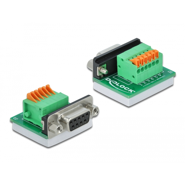 Delock D-Sub9 anya - sorkapocs átalakító oldalra húzható gombbal (66557)