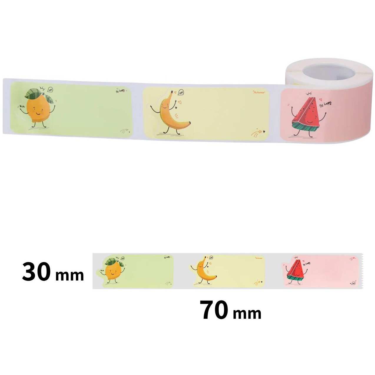 Niimbot T 30x70mm 110 db, gyümölcs party - B21, B21S, B3, B1S, B3, B1S kompatibilis (A2A78838401)