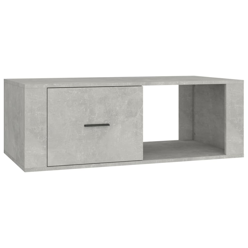 betonszürke szerelt fa dohányzóasztal 100x50,5x35 cm (816540)
