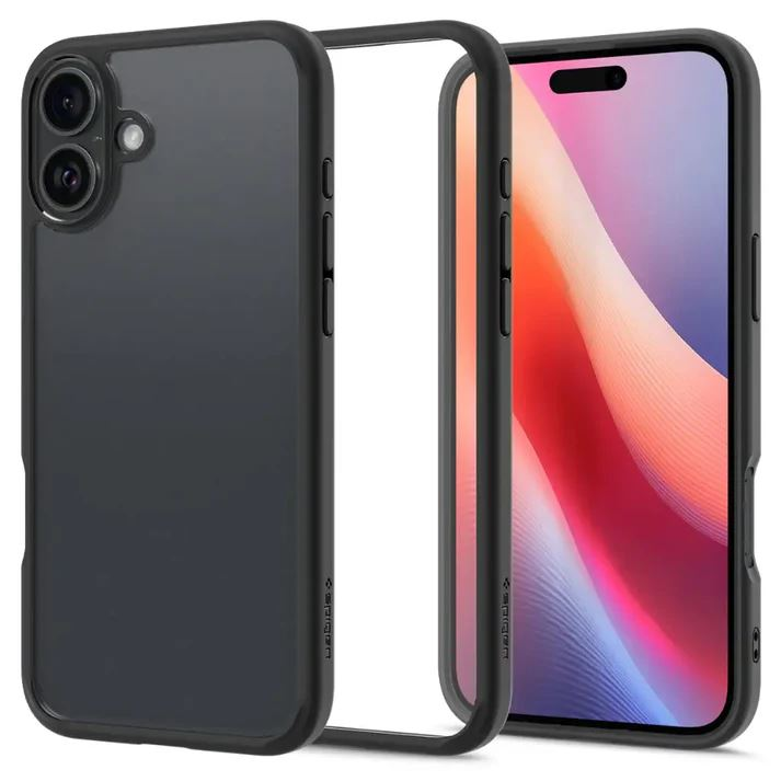 Spigen Ultra Hybrid iPhone 16 Plus tok átlátszó-fekete (ACS08072) (ACS08072)