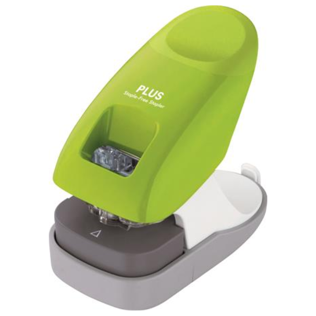 Plus 10 lap kapacitású Kapocs nélküli tűzőgép - Zöld (31261)