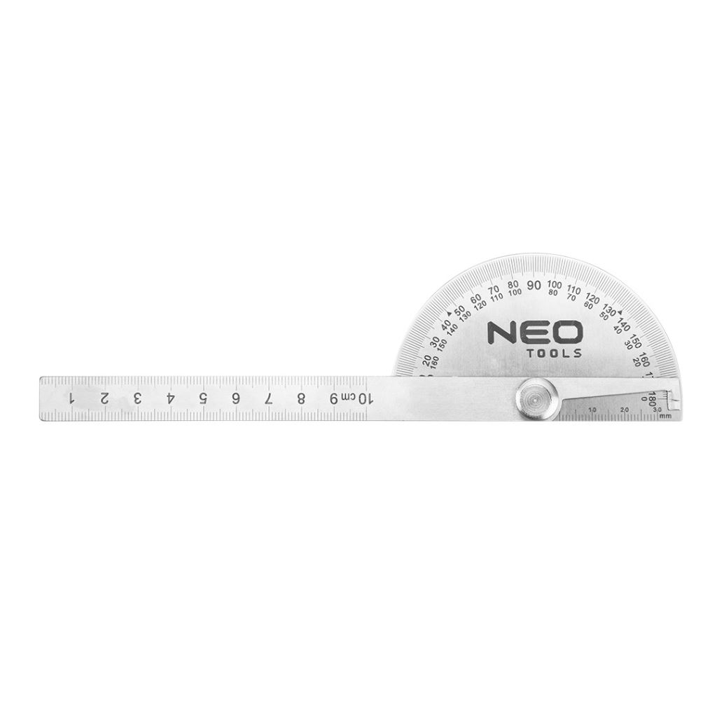 NEO Tools Szögmérő vonalzóval rozsdamentes acél 100 mm (72-320) (72-320)