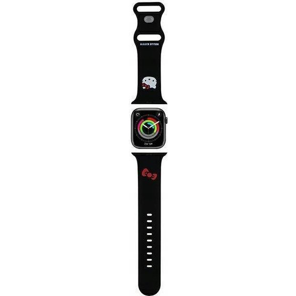  Sourcing Hello Kitty HKAWLSCHBLK Apple Watch Strap 42/44/45/49mm black/black strap Silicone Kitty Head