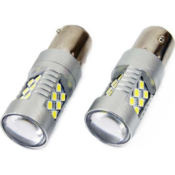  Żarówki P21W BA15s Canbus 24 SMD 12/24V białe uniwersalny