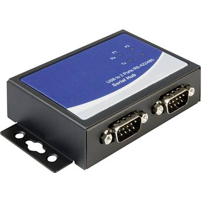 USB 2.0 adapter 2 x D-SUB aljzat 9 pól. - 1 x USB 2.0 aljzat B, fekete Delock (87586)