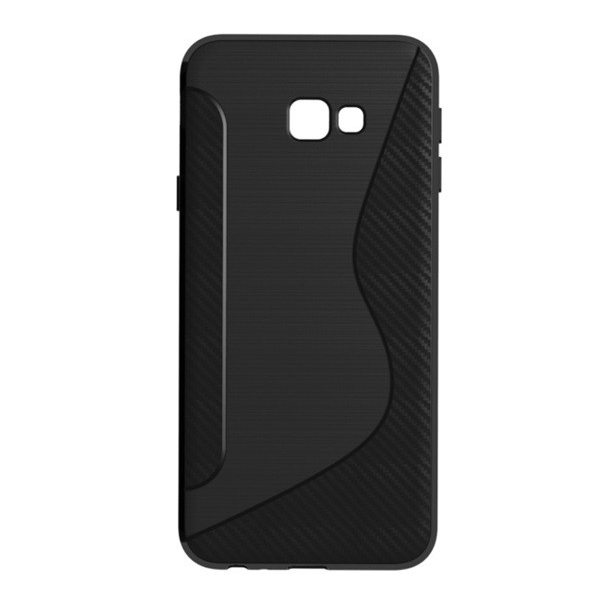Szilikon telefonvédő (S-line, karbon minta) FEKETE [Samsung Galaxy J4 Plus (SM-J415F)] (5996457822157)