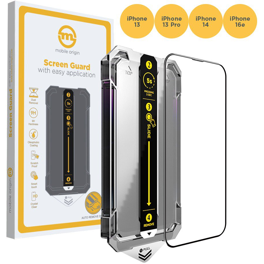 Mobile Origin Screen Guard iPhone 16e/14/13/13 Pro üvegfólia + applikátor (SGZ-i14)