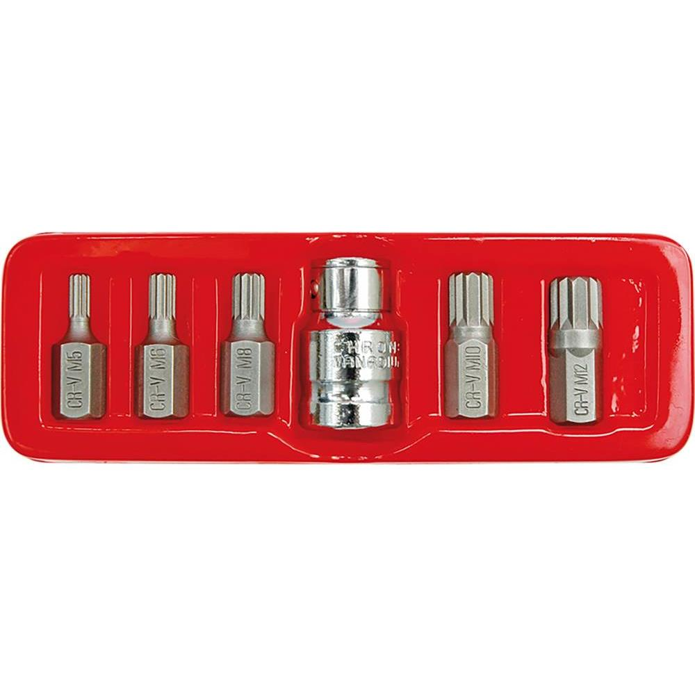 VOREL Bit készlet 6 db CrV többrészes (5906083667602)