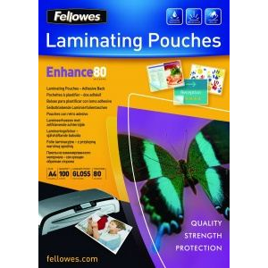 FELLOWES laminálógéphez fényes meleglamináló fólia 80 mikron, A5 (IFW53960) (IFW53960)